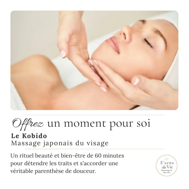 Massage japonais du visage Kobido, rituel du visage proposé par E'sens de Vie à Épernay